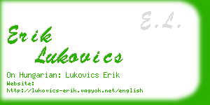 erik lukovics business card